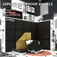 Panneaux muraux acoustiques autocollants en polyester au design moderne pour l'insonorisation des studios d'enregistrement, des bureaux et des salles de jeux