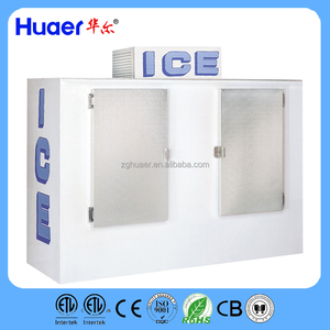 Contenedor de Hielo Huaer para Interiores/Exteriores, Exhibidor de Hielo, Equipo para Tiendas con Frente Inclinado - Bandeja de Cubitos de Hielo con Descongelación Automática HR-300 - Product Image 3