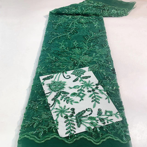 Kain Gaun Prom Renda Bordir Tabung Manik Jala Payet Kristal Berkilau Yang Indah dan Indah - Product Image 5