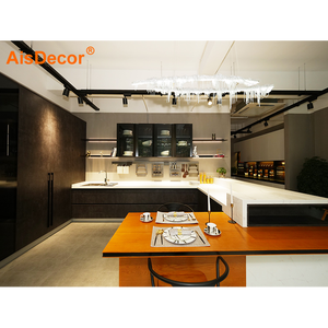 Stile di Design Moderno e minimalista Grigio Scuro di Colore Melamina Materiale <span class=keywords><strong>Economico</strong></span> di Legno Armadio Da Cucina - Product Image 1