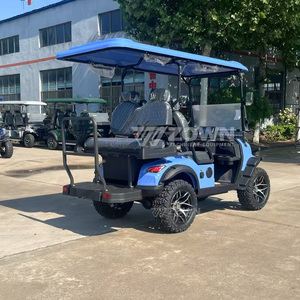 ZOWN Bright Blue 4-seat Off-road Electric Golf Cart with Two Front Two Rear-facing Seats for Tourist Attractions 2-Year Warranty - Product Image 6