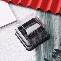 Boîte d'emballage en plastique PET transparente carrée de 1 mm d'épaisseur pour mini-gâteaux au jaune d'œuf et friandises en pâte de neige