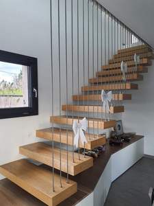 Rampe d'<span class=keywords><strong>escalier</strong></span> flottante <span class=keywords><strong>transparente</strong></span> Prima Elegant, balustrade en verre minimaliste et moderne, tendance et contemporaine - Product Image 5