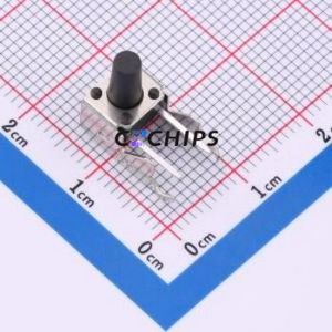 TC-6615Z75-10.0-260 Tactile Switch Through hole,7.5x6mm Switch Single Pole Single Throw Round Button 2.6N Right Angle Insert - Product Image 1