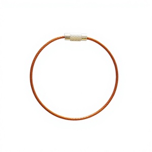 Yiwang พวงกุญแจเชือกลวดสแตนเลส150มม. สีส้ม - Product Image 1