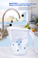 Carafe filtrante à eau alcaline sans BPA, bouilloire à eau portable pour la maison et le bureau, purificateur d'eau Maxtra