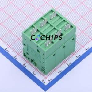 JL271V-10003G01 Spring Terminal Block Through hole Component (THT),P=10mm Connector 1x3P 10mm Green Through Hole - Product Image 2