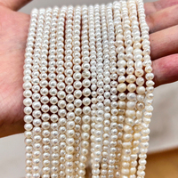 Perles d'eau douce naturelles blanches, perles rondes en forme de riz, perles en vrac pour la fabrication de bijoux, bracelet, collier, accessoires de bricolage