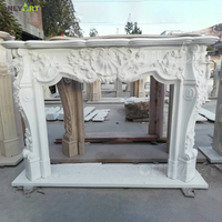 Manteau de cheminée de calacita en marbre, décoration d'intérieur,