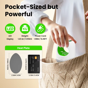 Nouvelle presse à chaud manuelle super mini avec écran LED, température réglable jusqu'à 410°F pour petits travaux manuels, étiquettes de chaussures, manchons, petites applications thermiques - Product Image 2