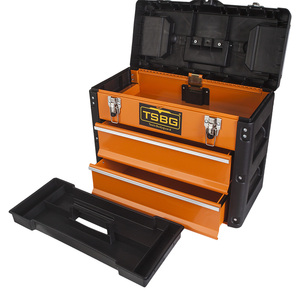 Multiple Storage Spaces heavy duty 2 DrawersTool Box Iron Cabinet Tools Storage Chest Metal Tool box Steel toolbox with drawers