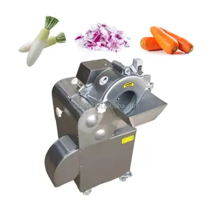 Restaurant Use Automatic Carrot Chopper Cucumbers Potatoes Tomatoes Onions Mushrooms Dicer Machine For Salad Making