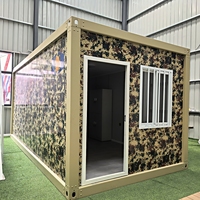 Maison conteneur préfabriquée portable à pièce unique, installation rapide, 20/40 pieds, panneau sandwich en acier pour hôtels et mini-maisons