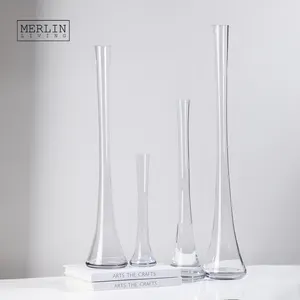 Vaso de vidro para decoração, vaso de vidro da merlin vivo, faixa de vidro para decoração de flores, vaso