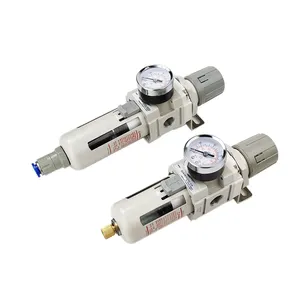 AW3000-03D 3/8" Automatic Drainage Pressure Regulator With Gauge Pneumatic Valve Air Source Processor Treatment Units