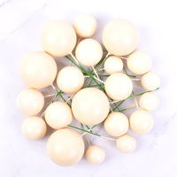 Fournitures de décoration de gâteau Faux Balls Party Supplies Plain Ball Cake Gold Silver Mixed Size Cake Decoration Plastic Ball