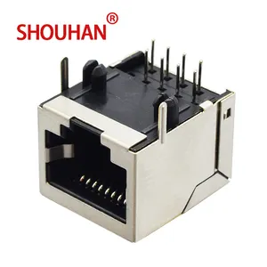 High quality modular jack rj45 8 pin female seat RJ45 connector used for ethernet