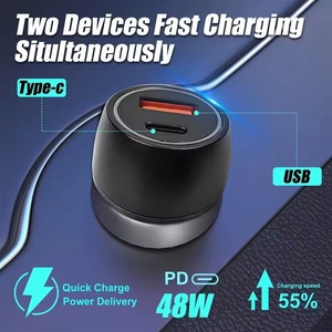 Fabbrica 48W tipo C <span class=keywords><strong>caricabatteria</strong></span> da <span class=keywords><strong>auto</strong></span> trasparente ricarica rapida USB PD in metallo <span class=keywords><strong>caricabatteria</strong></span> <span class=keywords><strong>per</strong></span> <span class=keywords><strong>iPhone</strong></span> Samsung <span class=keywords><strong>per</strong></span> telefoni cellulari Huawei - Product Image 3