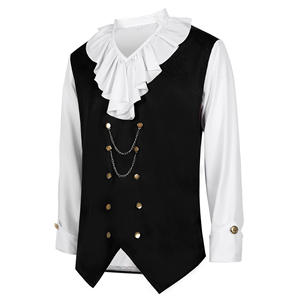 Camisa medieval para hombre, camisa gótica Steampunk victoriana renacentista de vampiro, disfraz de fantasma de vampiro - Product Image 5