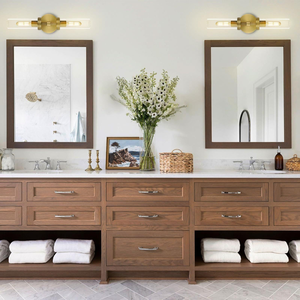 Applique murale IAmerica rétro en laiton massif, pour chevet et <span class=keywords><strong>couloir</strong></span>, avec verre cylindrique, style postmoderne, décoration d'ambiance, lumière miroir moderne vintage - Product Image 5