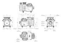 Compresores de Refrigeración para Refrigerante R404A, 30HP 4GE-30Y-40P, Semiherméticos, Recíprocos, de Aleación de Aluminio, 380-420V/3PH/50HZ
