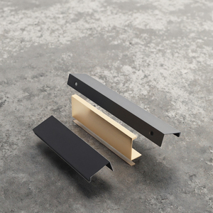 Gagang Kabinet Dapur dari Aluminium Alloy, Model <span class=keywords><strong>Finger</strong></span> Edge Pull Tersembunyi, Sudut Siku, Profil Kabinet Aluminium - Product Image 2