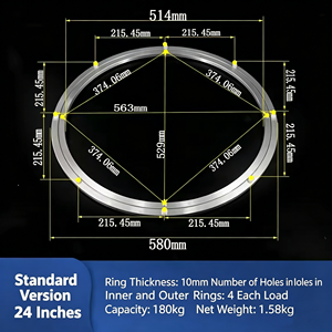 Mute Aluminum <b>Swivel</b> Plate 24 Inch Lazy Susan Turntable Bearing Low Noise For Home Restaurant Furniture Machinery - Product Image 2