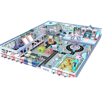 Jeux interactifs d'intérieur, aire de jeux pour enfants, équipement de jeux doux d'intérieur avec de grands toboggans