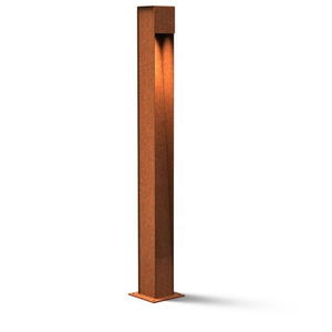 Lampadaire en acier corten à tube fin, élégant, pour villa, éclairage extérieur pour allée - Product Image 1