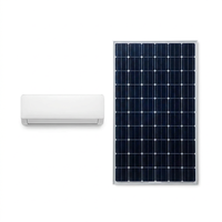 Solution solaire pour maison, climatiseur solaire hybride 12000 BTU, système intégré pour usage domestique, économie d'énergie, couverture 15x25