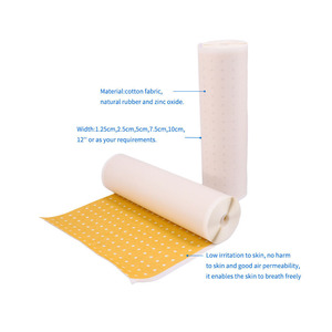 Cinta Adhesiva Médica de Tela de Algodón con Excelente Permeabilidad al Aire, Rollo de Yeso Perforado con Óxido de Zinc - Product Image 1