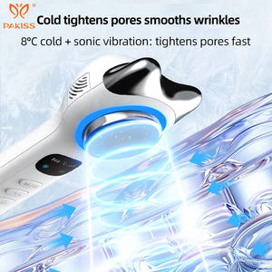 PAKISS Handheld 2-en-1 Masajeador de belleza frío y caliente con carga USB y panel luminoso para el cuidado de la piel facial de ojos y cuello - Product Image 4