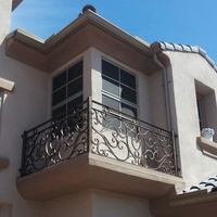Ringhiera per balcone in ferro battuto francese Tanlong, ringhiera in metallo per balcone alla francese, ringhiera esterna resistente alla ruggine per balconi e terrazze di ville