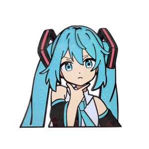Prodotti di animazione all'ingrosso <span class=keywords><strong>Miku</strong></span> ragazze Figure perni in lega di metallo cartone animato Anime spilla spilla distintivo sacchetto di stoffa decorazione regalo - Product Image 4