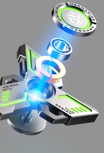 Spinner à main roulement muet R188 Noctilucent Senior Gyro soulagement du Stress jouet pour adultes cadeaux lumineux Fidget Spinners alliage métallique - Product Image 6