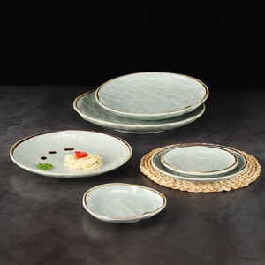 <b>Melamine</b> tableware <b>plates</b>, Japanese style plastic round <b>plates</b>, imitation porcelain creative and unique restaurant dishes, hot - Product Image 3