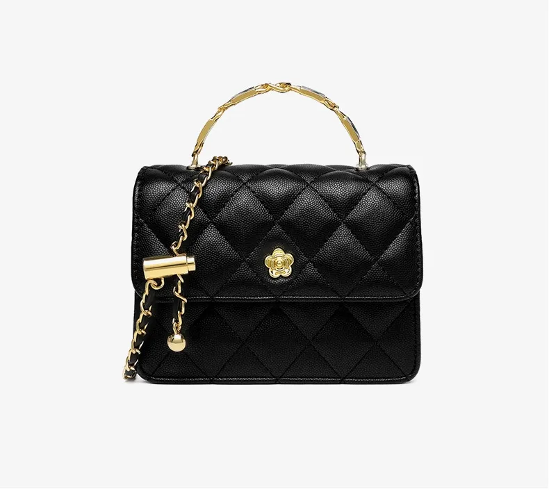 Wholesale Famous Designer Camellia Handbag PU Leather Metal Chain Clutch Bag Purses Women's Fashion Shoulder Bag Crossbody Bag