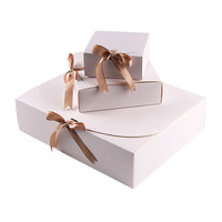 Boîte cadeau pliable en carton recyclable personnalisée pour vêtements, accessoires, écharpes, biscuits, bonbons, bougies, emballage avec laminage mat
