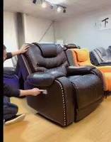 Muebles de Lujo para el Hogar, Sofá Seccional de Esquina de Terciopelo y Cuero Sintético, Juego de Sofás para Sala de Estar con Tomacorriente