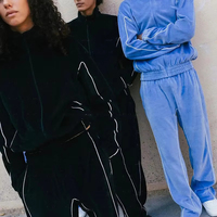 Fabricant de vêtements, veste et pantalon en velours réfléchissant 3M de haute qualité, sur mesure, pour l'hiver, ensembles de jogging pour hommes, deux pièces