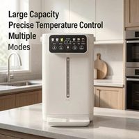 Distributeur d'eau électrique de bureau 5,0 L blanc minimaliste avec indicateur de niveau pour la consommation quotidienne de thé en famille – Vente en gros