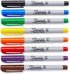 Marqueurs permanents <span class=keywords><strong>Sharpie</strong></span> extra fins pour tissu - 10 couleurs, pointe aiguille 0,5 mm, très demandés - Product Image 4