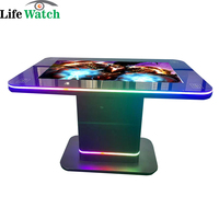 Mesa Táctil Interactiva Inteligente con Pantalla LCD de 43 Pulgadas, Android, Multitáctil, para Café y Juegos, con Carga Inalámbrica y Señalización Digital