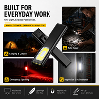 Lámpara de Trabajo LED Multifunción X615B, COB XPE, Detección UV, Puntero Láser Rojo, Recargable Tipo-C, Lámpara de Inspección Magnética