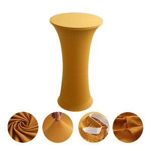 Champagne cóctel <span class=keywords><strong>Bistro</strong></span> Barra <span class=keywords><strong>de</strong></span> pie spandex cubierta <span class=keywords><strong>de</strong></span> mesa tela arte la cubierta del mantel para mesa al aire libre - Product Image 3
