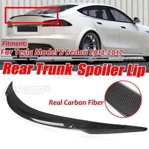 Alerón trasero de fibra de carbono real para Tesla Model S Sedan 2012-2017, extensión de alerón para maletero trasero. - Product Image 1