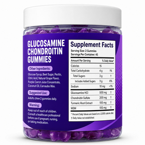 Joint Support Glucosamine Chondroitin Dietary Supplement <b>Gummy</b> <b>Candy</b> for Adults-Improved Bone Density - Product Image 6