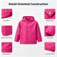 Veste imperméable et coupe-vent à capuche en PU écologique pour enfants, durable, pour garçons et filles, randonnée en plein air