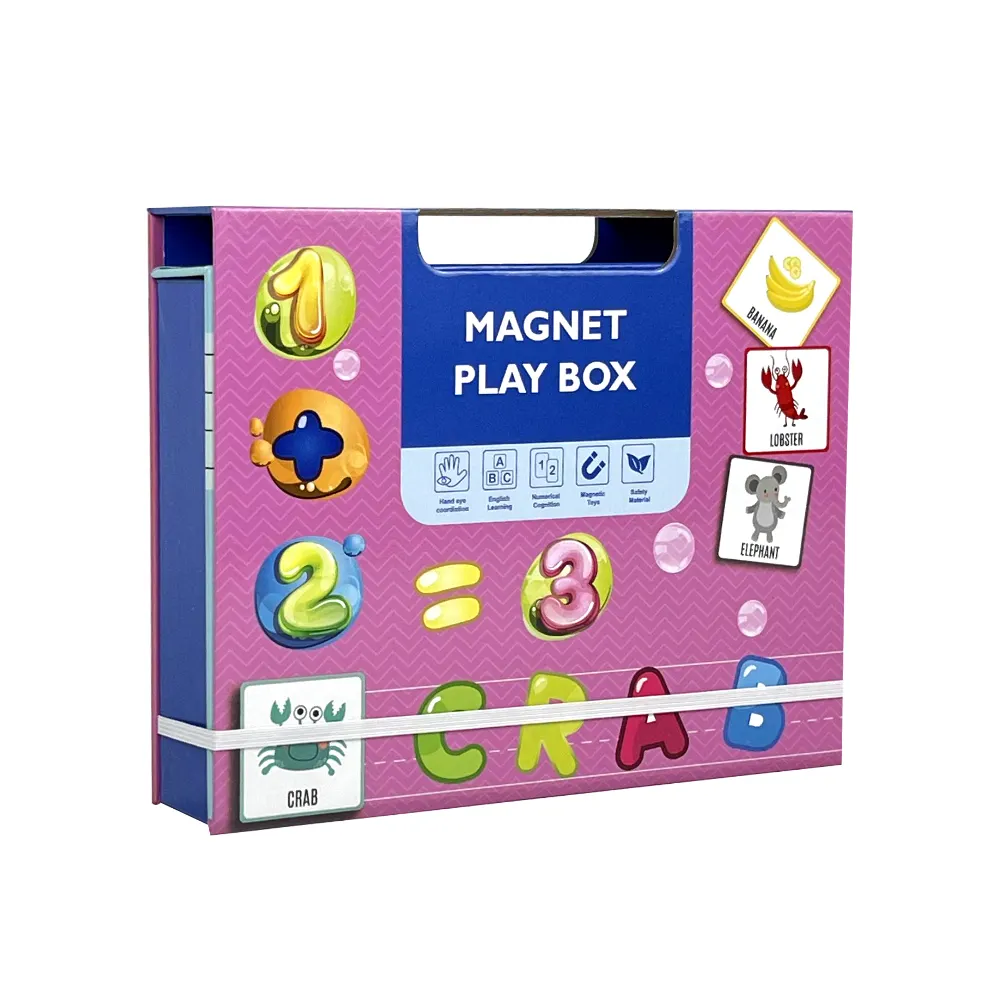 Custom Eco Papier Magneet Speeldoos Alfabet Letters Educacional Kids Alfabet Magnetische Letters Kind Leren Magnetisch Alfabet