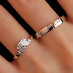 ドラえもんかわいい子供時代の漫画リングカップルファッションリングオープニングリング - Product Image 3